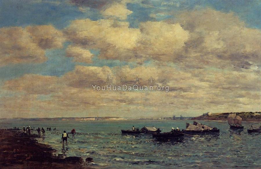 Camaret, Fishermen and Boats - 尤金·布丹